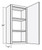 Cubitac Cabinetry Milan Shale Single Door Wall Cabinet - W936-MS