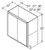 Aristokraft Cabinetry Select Series Korbett Paint Base Cabinets with Full Height Door B36FH-12B