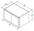 Aristokraft Cabinetry Select Series Korbett Paint Refrigerator Wall Cabinet RWT3721B