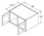Aristokraft Cabinetry Select Series Landen Maple Refrigerator Wall Cabinets with Glass RWWG3918