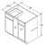 Aristokraft Cabinetry All Plywood Series Landen Maple Paint Square Corner Base Cabinet BC42