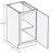 Cubitac Cabinetry Newport Latte Full Height Single Door Base Cabinet - B9FH-NL