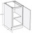 Cubitac Cabinetry Newport Latte Full Height Single Door Base Cabinet - B15FH-NL