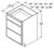 Aristokraft Cabinetry Select Series Landen Maple Paint Three Drawer Base DB12