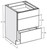 Cubitac Cabinetry Belmont Glaze Cafe Three Drawers Base Cabinet - DB21-BGC