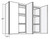Cubitac Cabinetry Bergen Latte Four Doors Wall Cabinet - W4836-BL