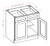 U.S. Cabinet Depot - Shaker Honey - Double Door Double Drawer Base Cabinet - SH-B36