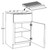 Ideal Cabinetry Manhattan High Gloss White Base Cabinet - B18-KB-MHW
