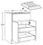 Ideal Cabinetry Manhattan High Gloss White Base Cabinet - B24-2T-UT-MHW
