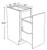 Ideal Cabinetry Manhattan High Gloss White Base Cabinet - B1LWB18-MHW