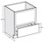 Cubitac Cabinetry Bergen Latte Base Microwave Cabinet with Single Drawer - BM30-BL