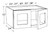 Ideal Cabinetry Norwood Deep Onyx Wall Cabinet with Glass Doors - W242415PFG-NDO