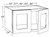 Ideal Cabinetry Nassau Mythic Blue Wall Cabinet with Glass Doors - W272418PFG-NMB