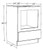 Ideal Cabinetry Waterford Vivid White Base Cabinet - BMC24-WVW