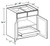 Ideal Cabinetry Waterford Verdant Green Base Cabinet - B36-1T-WVA