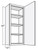 Cubitac Cabinetry Bergen Shale Single Door Wall Cabinet - W1542-BS