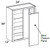 Ideal Cabinetry Nantucket Cinnamon Corner Cabinet - Without Doors - WBCU2736ND-NCN
