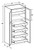 Ideal Cabinetry Nantucket Cinnamon Pantry Cabinet - U242490-4T-NCN