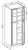 Ideal Cabinetry Nantucket Cinnamon Pantry Cabinet - Glass Doors - U242490PFG-NCN