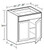 Ideal Cabinetry Nantucket Cinnamon Double Door Vanity Base Cabinet - VB3021-NCN