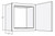 Cubitac Cabinetry Sofia Caramel Glaze Single Door Wall Cabinet - W2118-SCG