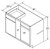 Aristokraft Cabinetry All Plywood Series Winstead Maple 5 Piece Square Corner Base Cabinet BC51