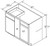 Aristokraft Cabinetry All Plywood Series Winstead Maple 5 Piece Square Corner Base Cabinets BC4532.5
