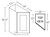 Forevermark Blaze Black Shaker Kitchen Cabinet - BTC12L-AA