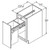 Aristokraft Cabinetry All Plywood Series Winstead Paint Base Wastebasket with Full Height Door BWB15FH