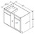 Aristokraft Cabinetry All Plywood Series Winstead Paint Square Corner Base Cabinet BC45