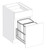 Cubitac Cabinetry Sofia Caramel Glaze Waste Basket - BWBK15-SCG