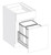 Cubitac Cabinetry Sofia Caramel Glaze Waste Basket - SC-BWBK15-SCG