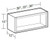 Ideal Cabinetry Cambria Vessel Blue Wall Cabinet - Without Doors - W3315ND-CVB