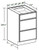 Ideal Cabinetry Cambria Vanguard Oak Base Cabinet - BD12-CVK