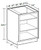 Ideal Cabinetry Cambria Vanguard Oak Base Cabinet - Without Doors - B21ND-CVK