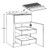 Ideal Cabinetry Standford Vivid White Base Cabinet - B15-2T-KB-SVW