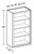Ideal Cabinetry Standford Vessel Blue Wall Cabinet - Without Doors - W0936ND-SVB