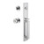 Viaggio Quadrato One-Piece Handleset with D Grip and Circolo Rosette with Circolo Crystal Knob in Bright Chrome - 603804-QA1DGRCLOCLC-BC