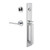 Viaggio Quadrato One-Piece Handleset with D Grip and Circolo Rosette with Brezza Lever in Bright Chrome - 603818-QA1DGRCLOBRZ-BC