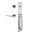 Viaggio Quadrato One-Piece Handleset with D Grip and Circolo Rosette with Contempo Smooth Lever in Bright Chrome - 603830-QA1DGRCLOCON-STH-BC