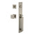 Viaggio Quadrato One-Piece Handleset with D Grip and Quadrato Rosette with Quadrato Knob in Satin Nickel - 604044-QA1DGRQADQAD-SN
