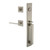 Viaggio Quadrato One-Piece Handleset with D Grip and Quadrato Rosette with Brezza Lever in Satin Nickel - 604074-QA1DGRQADBRZ-SN