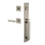 Viaggio Quadrato One-Piece Handleset with D Grip and Quadrato Rosette with Contempo Fluted Lever in Satin Nickel - 604096-QA1DGRQADCON-FLT-SN