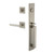 Viaggio Quadrato One-Piece Handleset with D Grip and Quadrato Rosette with Moderno Lever in Satin Nickel - 604122-QA1DGRQADMOD-SN