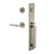 Viaggio Quadrato One-Piece Handleset with D Grip and Circolo Rosette with Contempo Smooth Lever in Satin Nickel - 604166-QA1DGRCLOCON-STH-SN