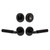Viaggio Circolo Rosette with Contempo Fluted Lever and matching Deadbolt in Satin Black - 630529-CLOCON-FLT-BK