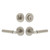 Viaggio Circolo Rosette with Contempo Fluted Lever and matching Deadbolt in Satin Nickel - 630531-CLOCON-FLT-SN