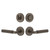Viaggio Circolo Rosette with Contempo Fluted Lever and matching Deadbolt in Titanium Gray - 630552-CLOCON-FLT-TG