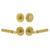 Viaggio Circolo Rosette with Contempo Fluted Lever and matching Deadbolt in Satin Brass - 630570-CLOCON-FLT-SB