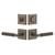 Viaggio Quadrato Rosette with Contempo Fluted Lever and matching Deadbolt in Titanium Gray - 630612-QADCON-FLT-TG